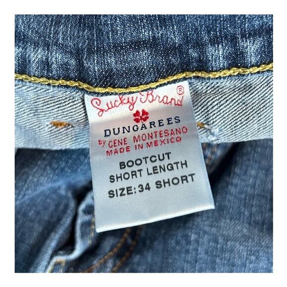 Lucky Brand Dungarees Y2K Bootcut Jeans Size 34 Short Gene Montesano Collection - Picture 12 of 13